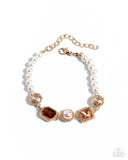 Paparazzi "Dumbfounding Decadence & Dazzle" Brown Necklace & Bracelet Set Paparazzi Jewelry