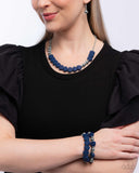 Paparazzi "Malibu Motivation & Moxie" Blue Necklace & Bracelet Jewelry Set Paparazzi Jewelry