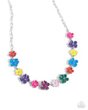 Paparazzi "French Floral & Candid Color" Purple Necklace & Bracelet Jewelry Set Paparazzi Jewelry