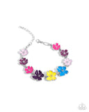 Paparazzi "French Floral & Candid Color" Purple Necklace & Bracelet Jewelry Set Paparazzi Jewelry