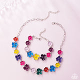 Paparazzi "French Floral & Candid Color" Purple Necklace & Bracelet Jewelry Set Paparazzi Jewelry