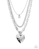 Paparazzi "Self-Love" White Necklace & Earring Set Paparazzi Jewelry