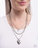 Paparazzi "Self-Love" White Necklace & Earring Set Paparazzi Jewelry
