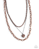 Paparazzi "Passionate Place" Copper Necklace & Earring Set Paparazzi Jewelry