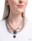 Paparazzi "Laurel Layover" Black Necklace & Earring Set Paparazzi Jewelry