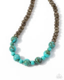 Paparazzi "Not a Phase" Blue Necklace & Earring Set Paparazzi Jewelry