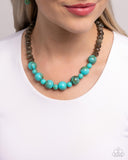 Paparazzi "Not a Phase" Blue Necklace & Earring Set Paparazzi Jewelry
