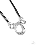 Paparazzi "Apprehensive Accent" Silver Necklace & Earring Set Paparazzi Jewelry