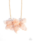 Paparazzi "Fancy Fabric" Gold Necklace & Earring Set Paparazzi Jewelry