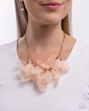 Paparazzi "Fancy Fabric" Gold Necklace & Earring Set Paparazzi Jewelry