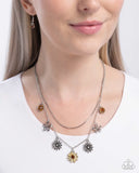 Paparazzi "Glinting Garden" Yellow Necklace & Earring Set Paparazzi Jewelry