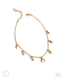 Paparazzi "Stargazing Night" Gold Anklet Bracelet Paparazzi Jewelry