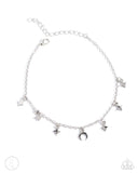Paparazzi "Stargazing Night" Silver Anklet Bracelet Paparazzi Jewelry