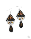 Paparazzi "Abstract Articulation" Black Earrings Paparazzi Jewelry
