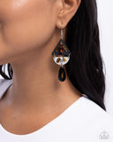Paparazzi "Abstract Articulation" Black Earrings Paparazzi Jewelry