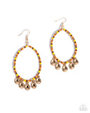 Paparazzi "Teardrop Title" Orange Earrings Paparazzi Jewelry