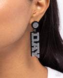 Paparazzi "Home Game" Black Post Earrings Paparazzi Jewelry