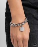 Paparazzi "Coined Confidence" White Bracelet Paparazzi Jewelry