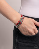 Paparazzi "Bundle Up" Red Bracelet Paparazzi Jewelry