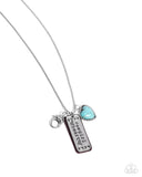 Paparazzi "Heart of a Cowgirl" Blue Lanyard Necklace & Earring Set Paparazzi Jewelry