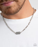 Paparazzi "Strong Suit" Silver Men Urban Necklace Unisex Paparazzi Jewelry
