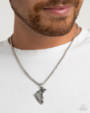 Paparazzi "NHL Natural" Silver Mens Urban Necklace Unisex Paparazzi Jewelry