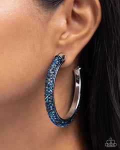 Paparazzi "Chiseled Crescendo" Blue Post Earrings Paparazzi Jewelry