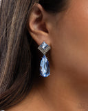 Paparazzi "Diamond Life" Blue Post Earrings Paparazzi Jewelry