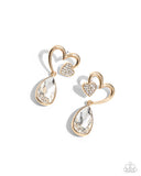 Paparazzi "Coupling Up" Gold Post Earrings Paparazzi Jewelry
