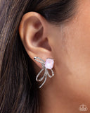 Paparazzi "Positively Radiant" Pink Post Earrings Paparazzi Jewelry