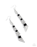 Paparazzi "Cascading Cred" Black Earrings Paparazzi Jewelry