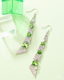 Paparazzi "Cascading Cred" Green Earrings Paparazzi Jewelry