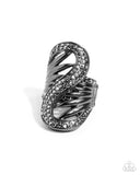 Paparazzi "Superstar Spiral" Black Ring Paparazzi Jewelry