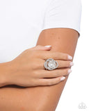 Paparazzi "Concentric Chic" White Ring Paparazzi Jewelry