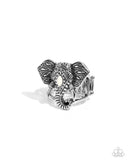Paparazzi "Elephant Erudite" White Ring Paparazzi Jewelry
