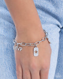 Paparazzi "MVP Moment" White Bracelet Paparazzi Jewelry