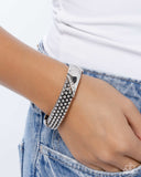 Paparazzi "Good Time Grunge" White Bracelet Paparazzi Jewelry