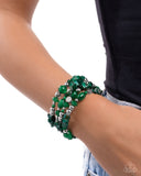 Paparazzi "Worldwide Tour" Green Bracelet Paparazzi Jewelry