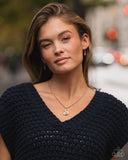 Paparazzi "Adorable Ace" Gold Necklace & Earring Set Paparazzi Jewelry