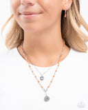 Paparazzi "Daring Degree" Orange Necklace & Earring Set Paparazzi Jewelry