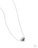 Paparazzi "Loveable Look" Silver Necklace & Earring Set Paparazzi Jewelry