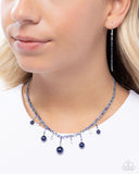 Paparazzi "Shimmery Safeguard" Blue Necklace & Earring Set Paparazzi Jewelry