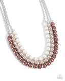 Paparazzi "Promising Promenade" Brown Necklace & Earring Set Paparazzi Jewelry