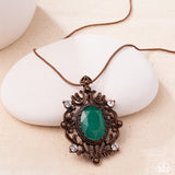 Paparazzi "Family Crest" Copper Necklace & Earring Set Paparazzi Jewelry