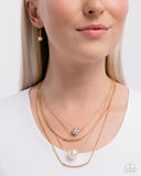 Paparazzi "Phenomenal Pearls" Gold Necklace & Earring Set Paparazzi Jewelry