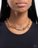 Paparazzi "Rockstar Radiance" Gold Necklace & Earring Set Paparazzi Jewelry