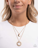 Paparazzi "Matchmaker Mural" Gold Necklace & Earring Set Paparazzi Jewelry