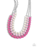 Paparazzi "Promising Promenade" Pink Necklace & Earring Set Paparazzi Jewelry