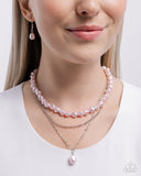 Paparazzi "Baroque Bling" Pink Necklace & Earring Set Paparazzi Jewelry