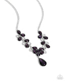 Paparazzi "Solo Exhibition" Purple Necklace & Earring Set Paparazzi Jewelry